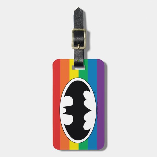 Batman Rainbow-Logo Gepäckanhänger (Vorderseite vertikal)