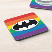 Batman Rainbow-Logo Getränkeuntersetzer (Linke Seite)