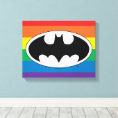 Batman Rainbow-Logo Leinwanddruck (Insitu (Holzboden))