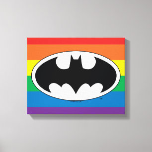 Batman Rainbow-Logo Leinwanddruck