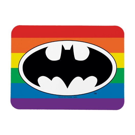 Batman Rainbow-Logo Magnet (Horizontal)