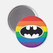 Batman Rainbow-Logo Magnet (Vorderseite/Rückseite)