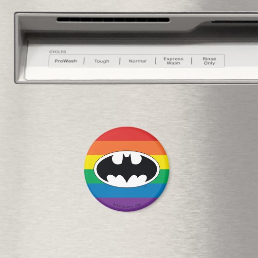 Batman Rainbow-Logo Magnet (In Situ (Geschirrspüler))