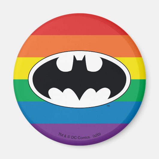 Batman Rainbow-Logo Magnet (Vorne)