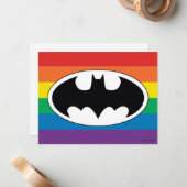 Batman Rainbow-Logo Mitteilungskarte (Vorderseite/Rückseite Beispiel)