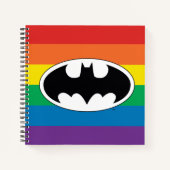Batman Rainbow-Logo Notizblock (Vorderseite)