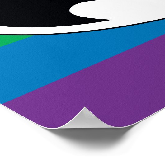 Batman Rainbow-Logo Poster (Ecke)