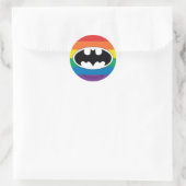 Batman Rainbow-Logo Runder Aufkleber (Tasche)