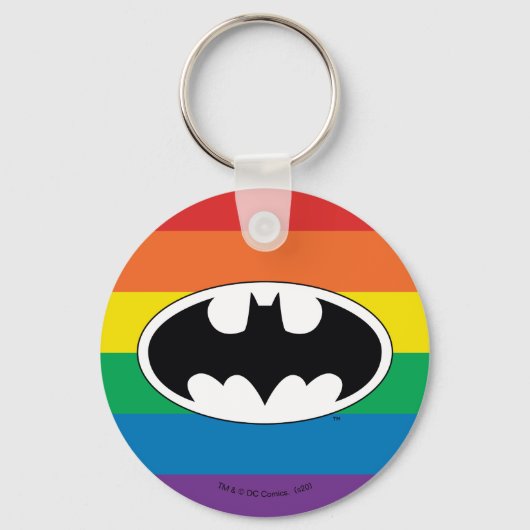 Batman Rainbow-Logo Schlüsselanhänger (Vorderseite)