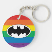 Batman Rainbow-Logo Schlüsselanhänger (Rückseite)