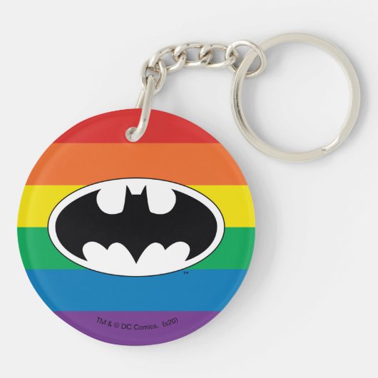 Batman Rainbow-Logo Schlüsselanhänger (Rückseite)