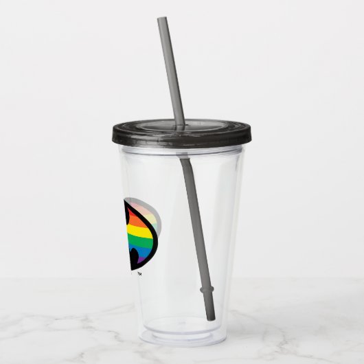 Batman-Regenbogen-Logo Acryltrinkbecher (Links)
