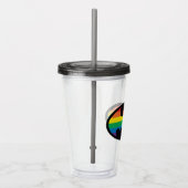 Batman-Regenbogen-Logo Acryltrinkbecher (Rechts)