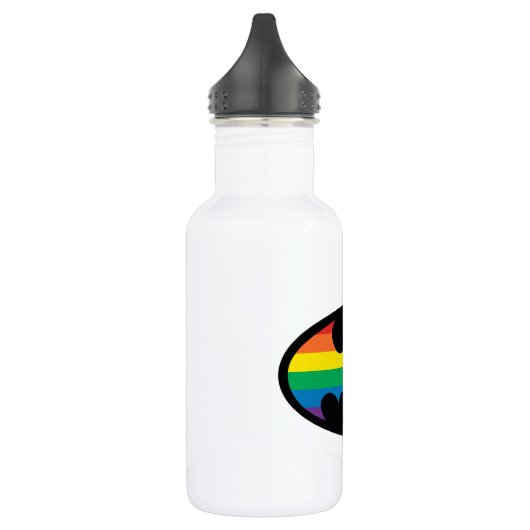 Batman-Regenbogen-Logo Edelstahlflasche (Links)