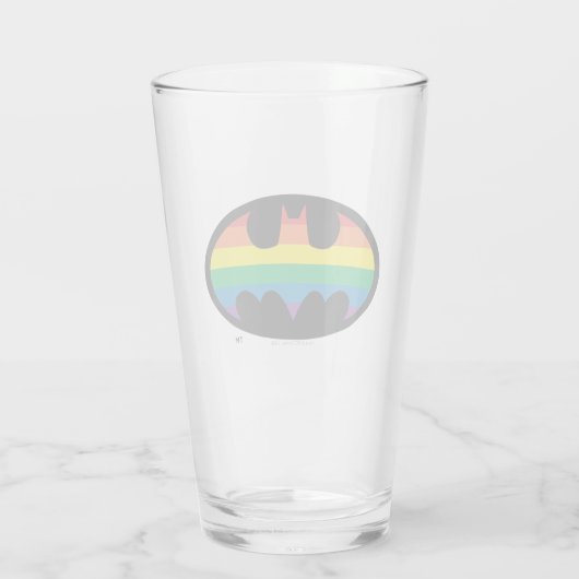 Batman-Regenbogen-Logo Glas (Rückseite)