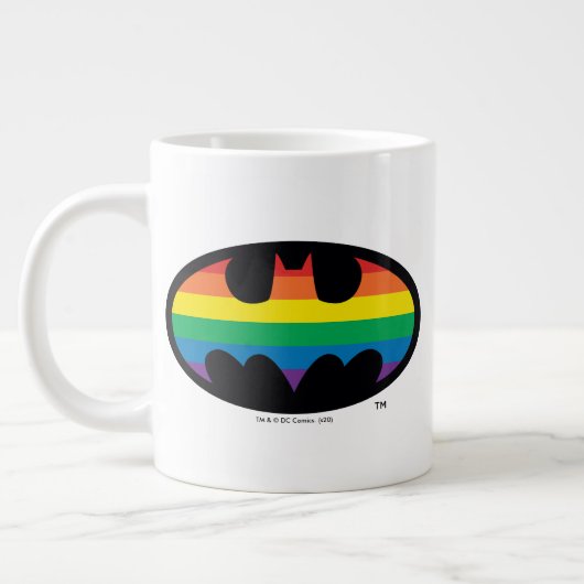 Batman-Regenbogen-Logo Jumbo-Tasse (Links)