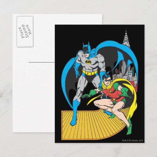 Batman & Robin Escape Postkarte (Vorne/Hinten)
