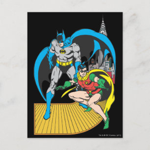 Batman & Robin Escape Postkarte