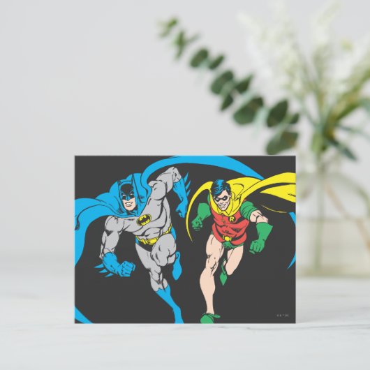 Batman & Robin Postkarte (Stehend Vorderseite)
