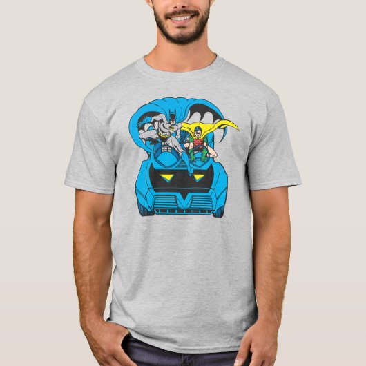 Batman & Robin Ride Batmobile T-Shirt (Vorderseite)