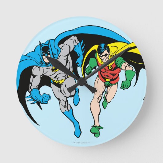 Batman & Robin Runde Wanduhr (Vorderseite)