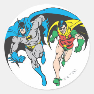 Batman & Robin Runder Aufkleber
