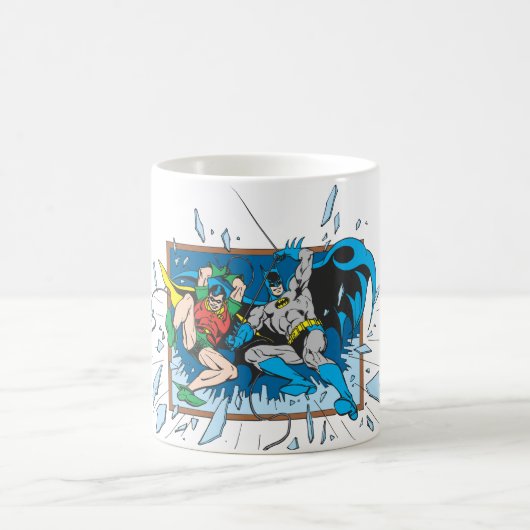 Batman & Robin zerbrechen Fenster Kaffeetasse (Mittel)