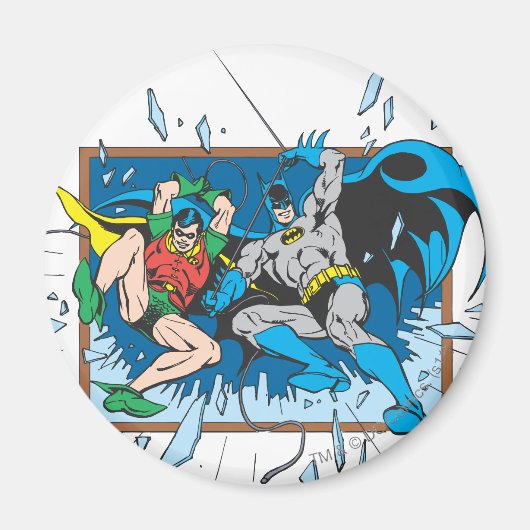 Batman & Robin zerbrechen Fenster Magnet (Vorne)