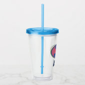 Batman | Rosa Polka-Dot-Logo Acryltrinkbecher (Rechts)