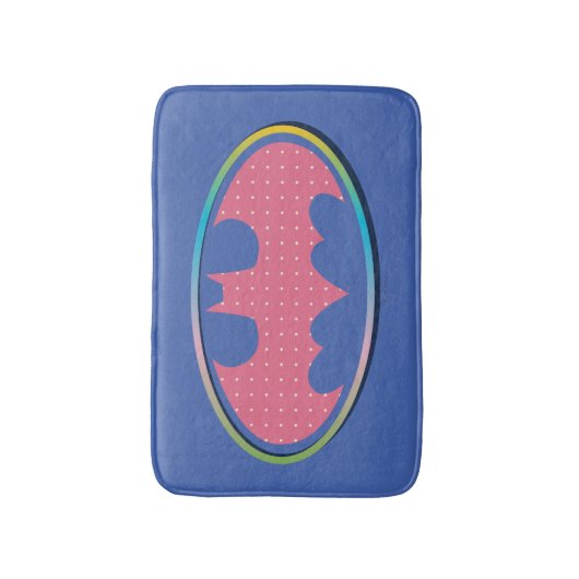 Batman | Rosa Polka-Dot-Logo Badematte (Vorderseite Vertikal)