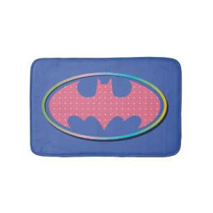 Batman   Rosa Polka-Dot-Logo Badematte