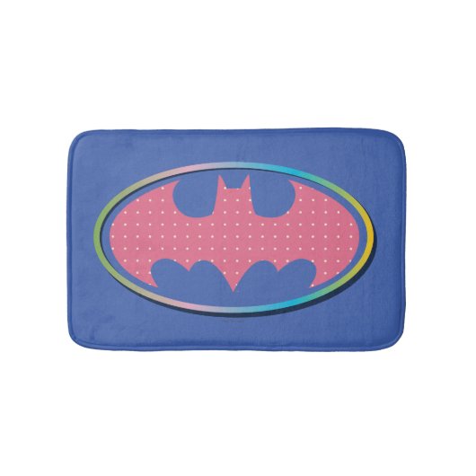 Batman | Rosa Polka-Dot-Logo Badematte (Vorderseite)