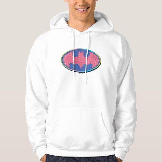 Batman | Rosa Polka-Dot-Logo Hoodie (Vorderseite)