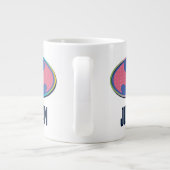 Batman | Rosa Polka-Dot-Logo Jumbo-Tasse (Rückseite)