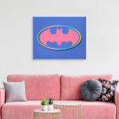 Batman | Rosa Polka-Dot-Logo Leinwanddruck (Insitu (Wohnzimmer))