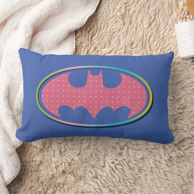 Batman | Rosa Polka-Dot-Logo Lendenkissen (Decke)