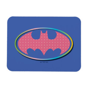 Batman   Rosa Polka-Dot-Logo Magnet