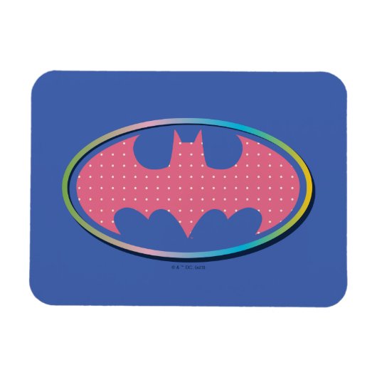 Batman | Rosa Polka-Dot-Logo Magnet (Horizontal)