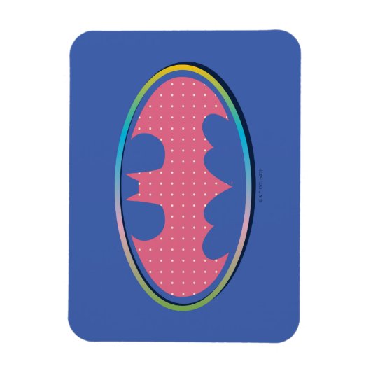 Batman | Rosa Polka-Dot-Logo Magnet (Vertikal)
