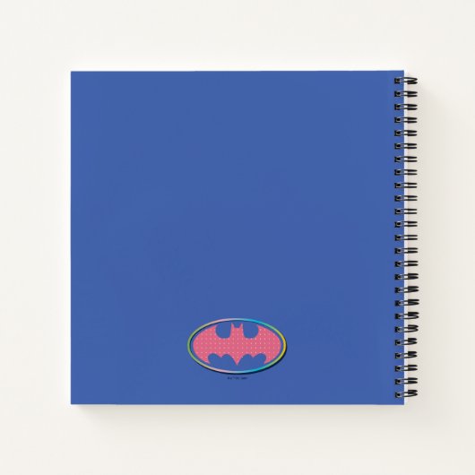 Batman | Rosa Polka-Dot-Logo Notizblock (Rückseite)