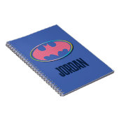 Batman | Rosa Polka-Dot-Logo Notizblock (Rechte Seite)