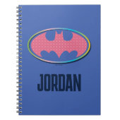 Batman | Rosa Polka-Dot-Logo Notizblock (Vorderseite)