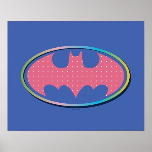 Batman | Rosa Polka-Dot-Logo Poster (Vorne)