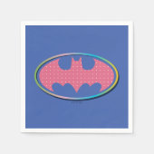 Batman | Rosa Polka-Dot-Logo Serviette (Vorderseite)