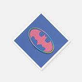 Batman | Rosa Polka-Dot-Logo Serviette (Ecke)