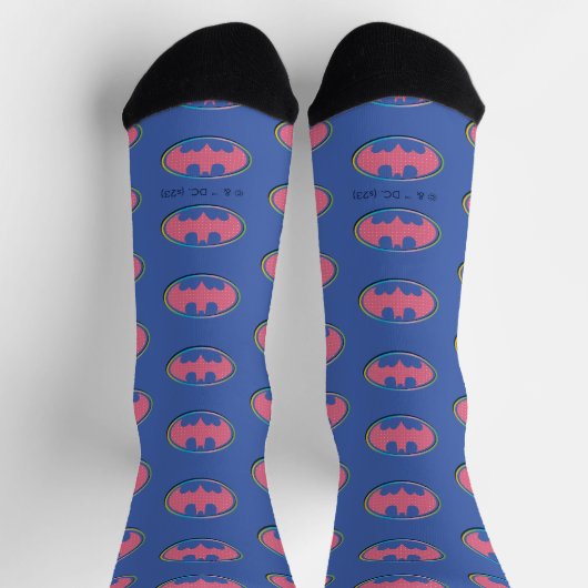 Batman | Rosa Polka-Dot-Logo Socken (Oben)