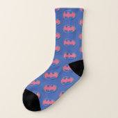 Batman | Rosa Polka-Dot-Logo Socken (Links - Außen)