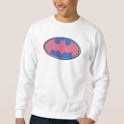 Batman | Rosa Polka-Dot-Logo Sweatshirt (Vorderseite)