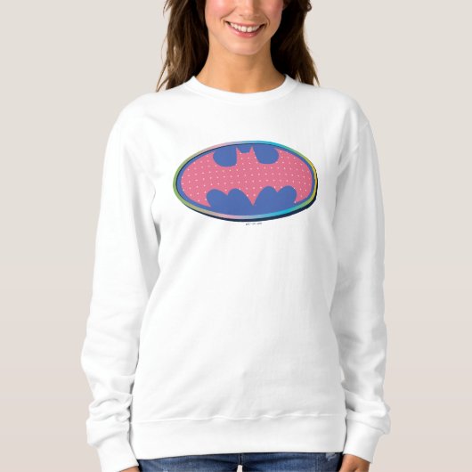Batman | Rosa Polka-Dot-Logo Sweatshirt (Vorderseite)