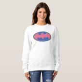 Batman | Rosa Polka-Dot-Logo Sweatshirt (Vorne ganz)